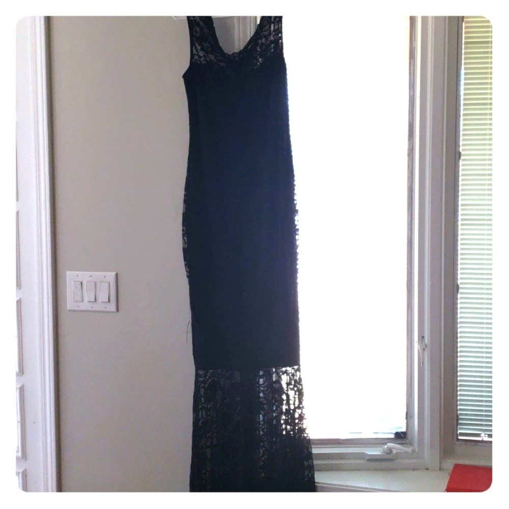 Lace evening gown